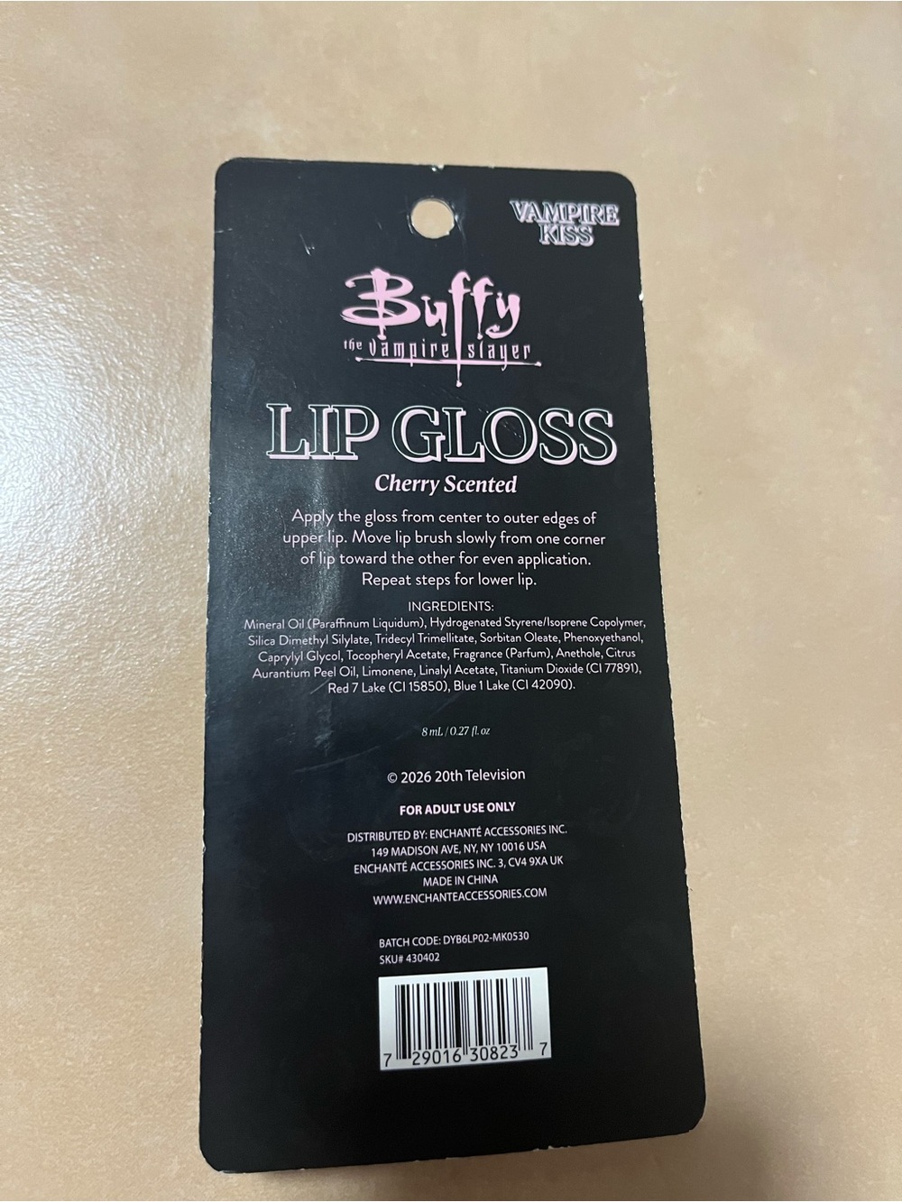 NWT Buffy The Vampire Slayer Lip Gloss & Heart Lip Balm Keychain Duo Set - Picture 4 of 10